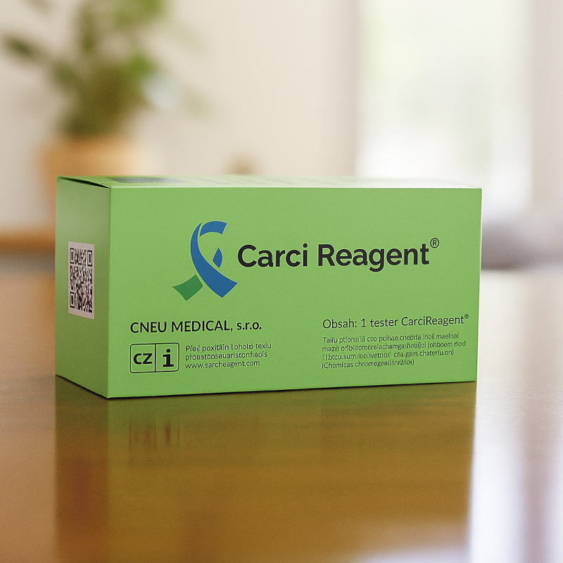 Balení Carci Reagent položené na stole